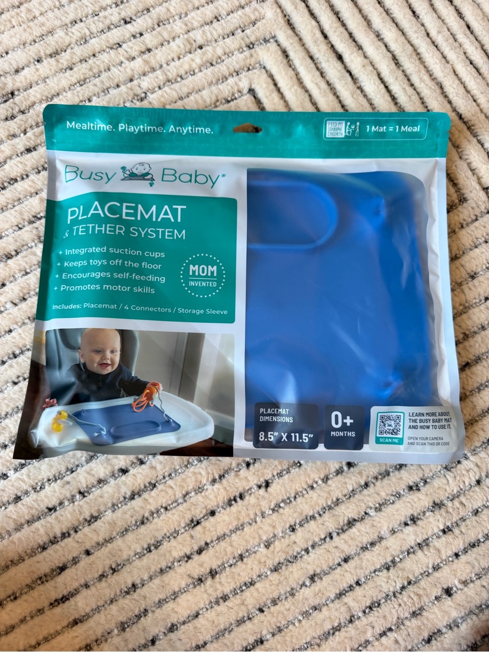 Busy Baby Blue Placemat & Tether System for Kids
